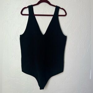 NWOT Abercrombie & Fitch ribbed double black bodysuit size XXL